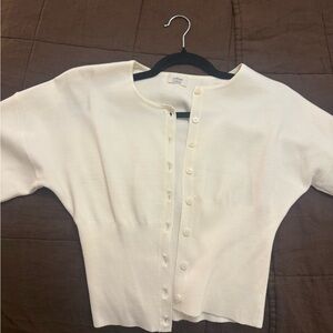 Wilfred Off-White Button-Up Cardigan